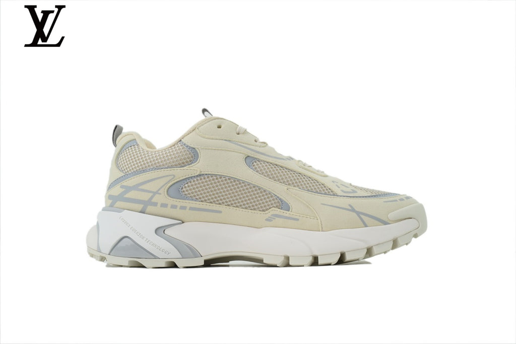 Louis Vuitton LV Run Sneaker – Beige & Grey