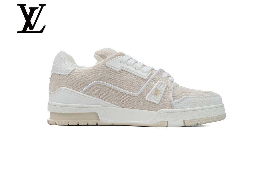 Louis Vuitton Trainer Sneakers - White Printed