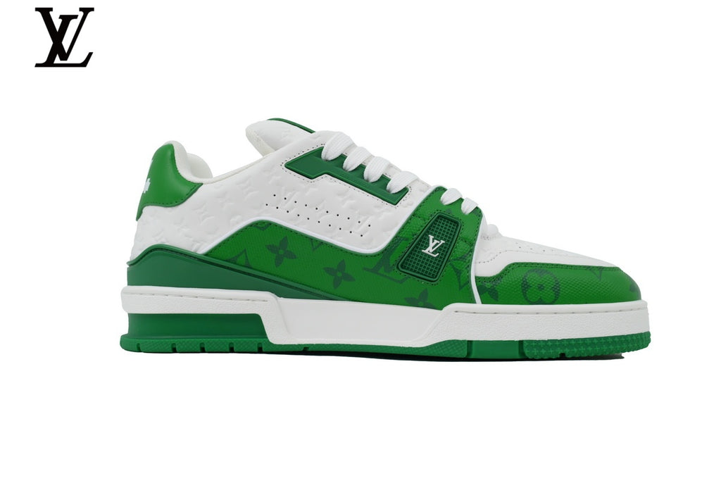 Louis Vuitton LV Trainer Sneaker – Green & White Monogram
