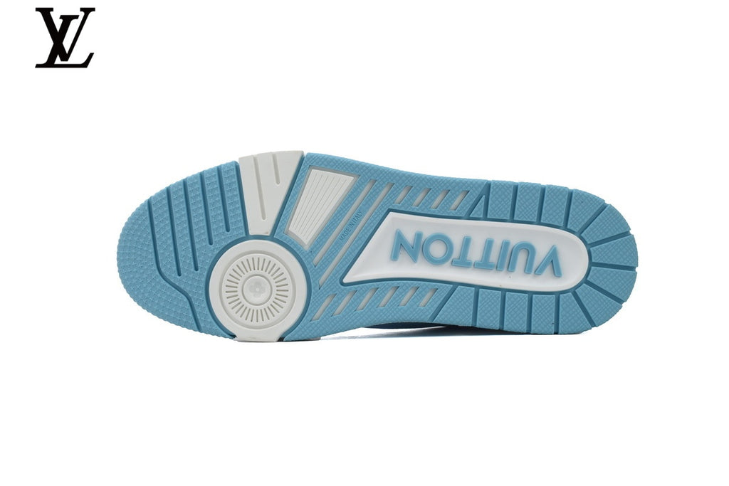 Louis Vuitton LV Trainer Sneaker – Light Blue & White