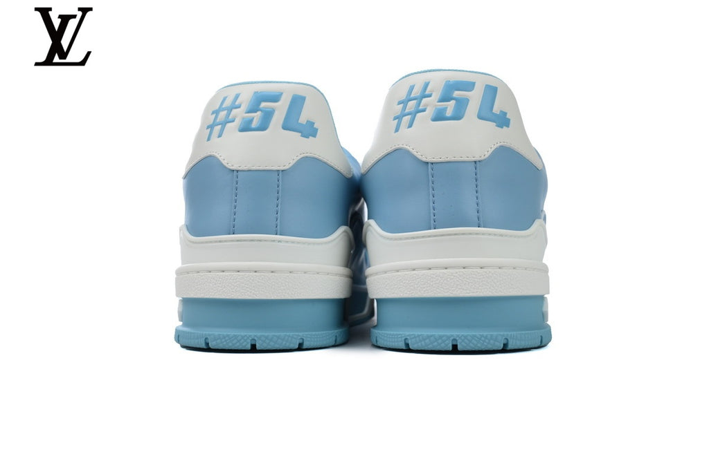 Louis Vuitton LV Trainer Sneaker – Light Blue & White