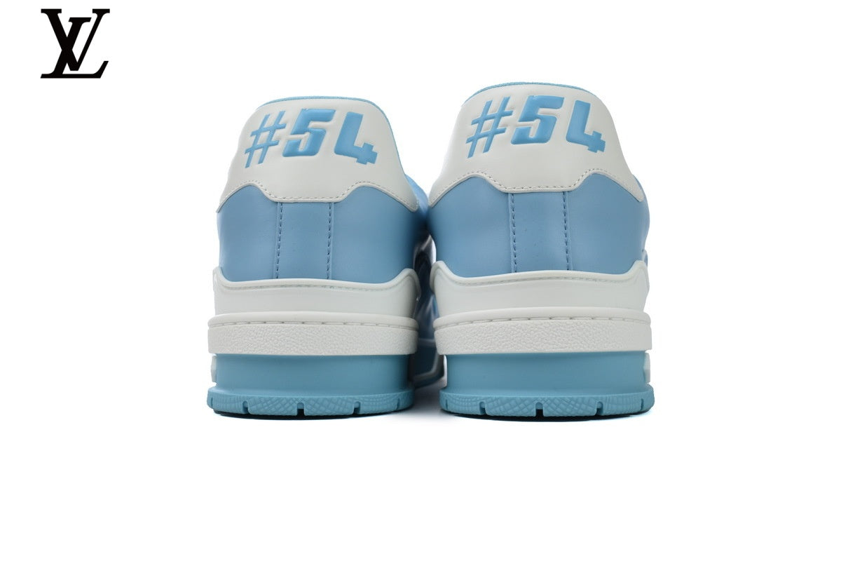 Louis Vuitton LV Trainer Sneaker – Light Blue & White
