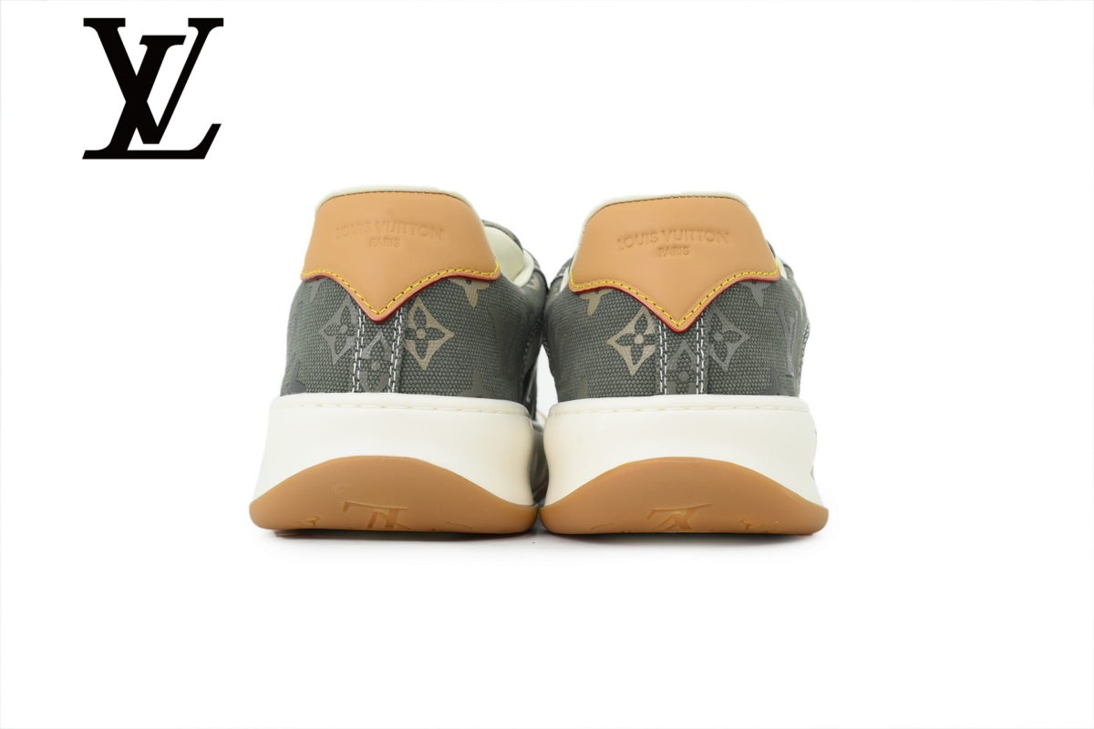 Green Monogram-Pattern Skate Sneakers | Sizes 38–46