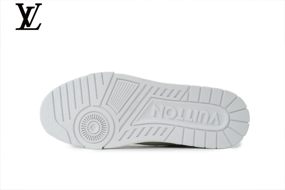 Louis Vuitton Trainer Leather Sneaker Khaki Brown