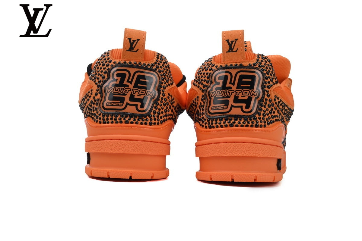Louis Vuitton Skate Sneaker – Orange Rhinestone