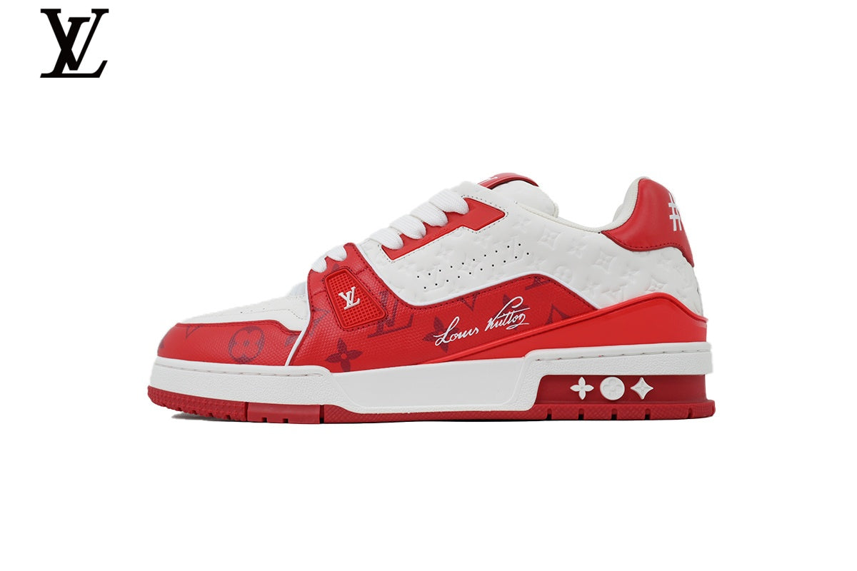 Louis Vuitton LV Trainer Sneaker – Red & White