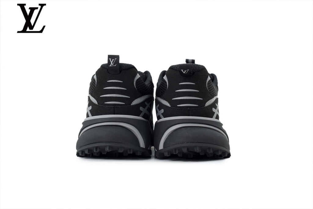 Louis Vuitton Runaway Sneaker – Black & Grey Mesh Dad Shoe