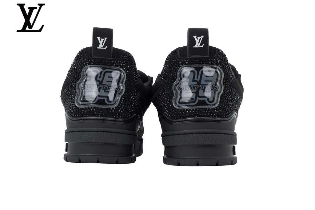 Louis Vuitton Skate Sneaker – Black Rhinestone