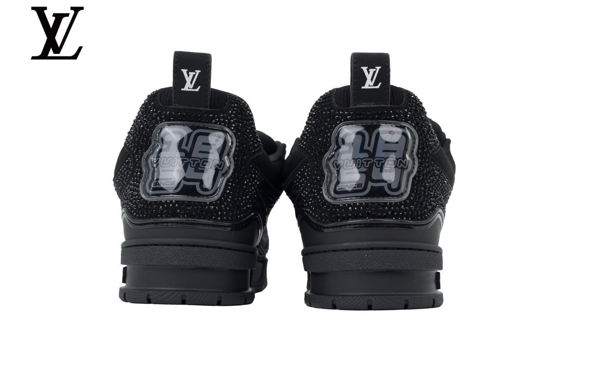 Louis Vuitton Skate Sneaker – Black Rhinestone