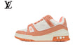 Louis Vuitton Trainer Leather Sneakers - Peach and White