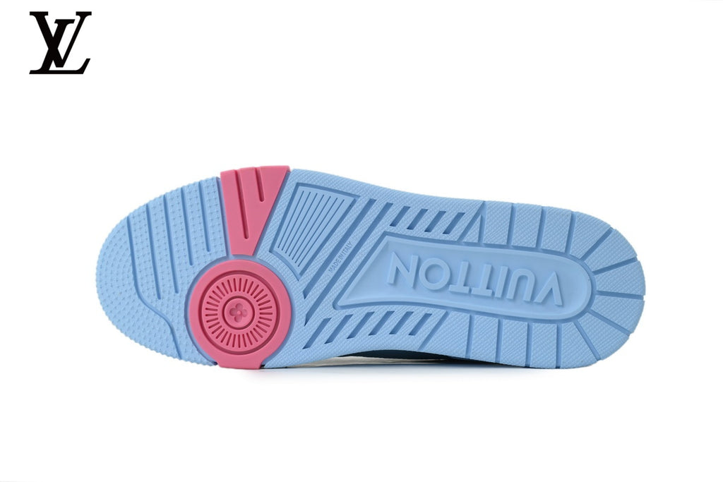 Louis Vuitton Trainer Sneaker – Light Blue Multicolor Star Patch