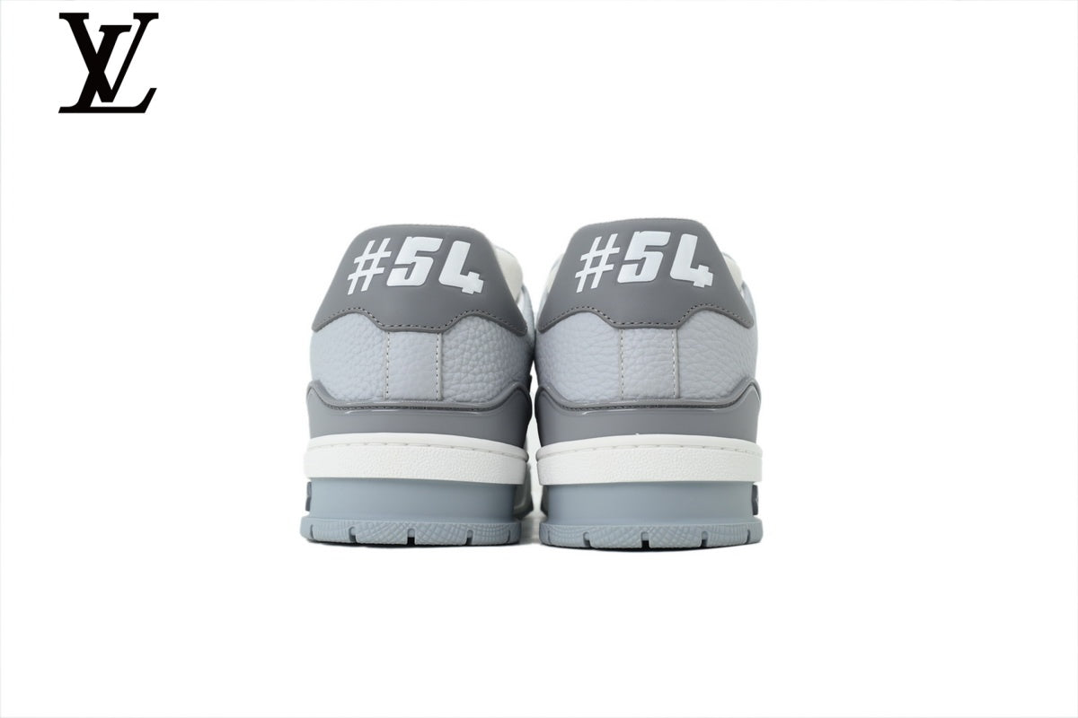 Louis Vuitton Trainer Sneaker – Light Blue & Grey Leather