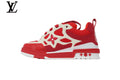 Louis Vuitton Trainer Sneaker – Red & White Mesh & Leather