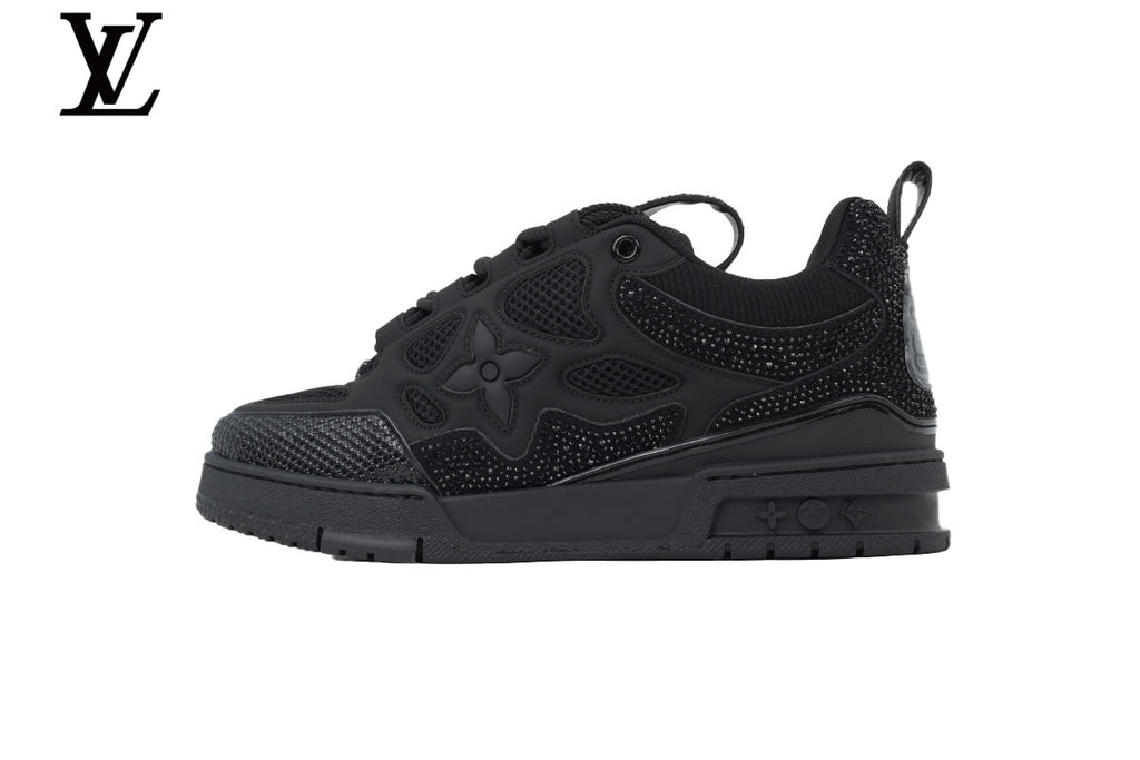 Louis Vuitton Skate Sneaker – Black Rhinestone