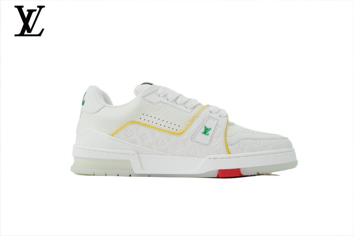 Louis Vuitton Trainer Sneaker – White Multicolor Accent