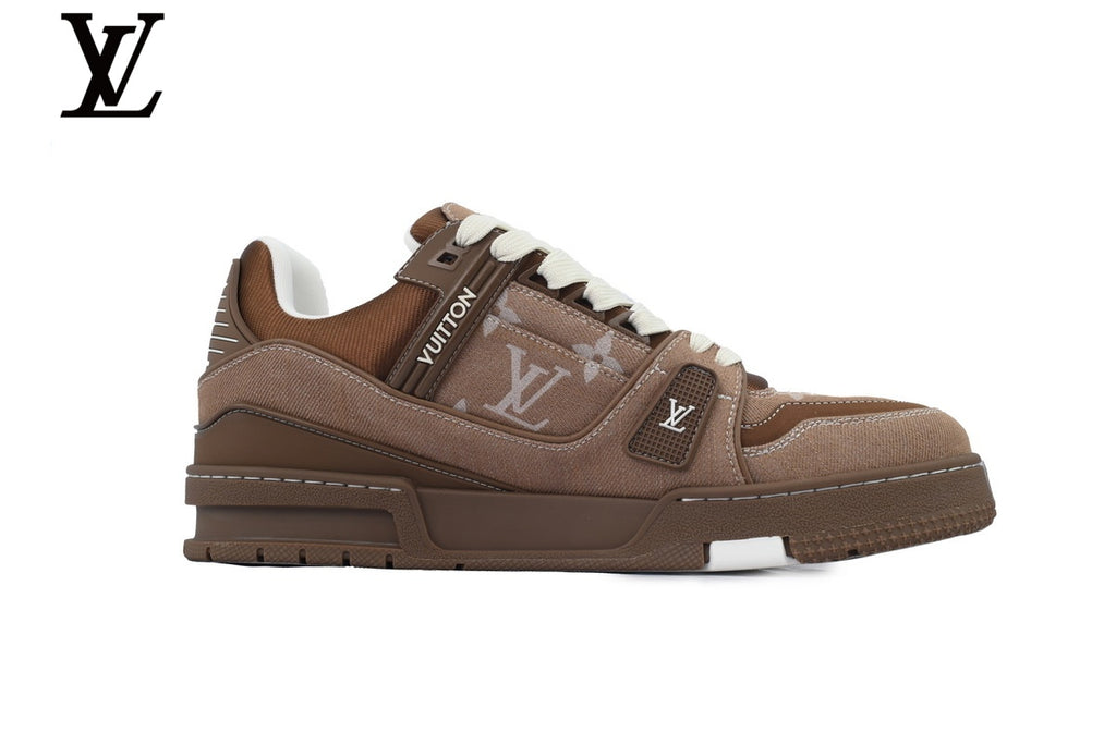 Louis Vuitton Trainer Sneaker – Monogram Denim in Brown