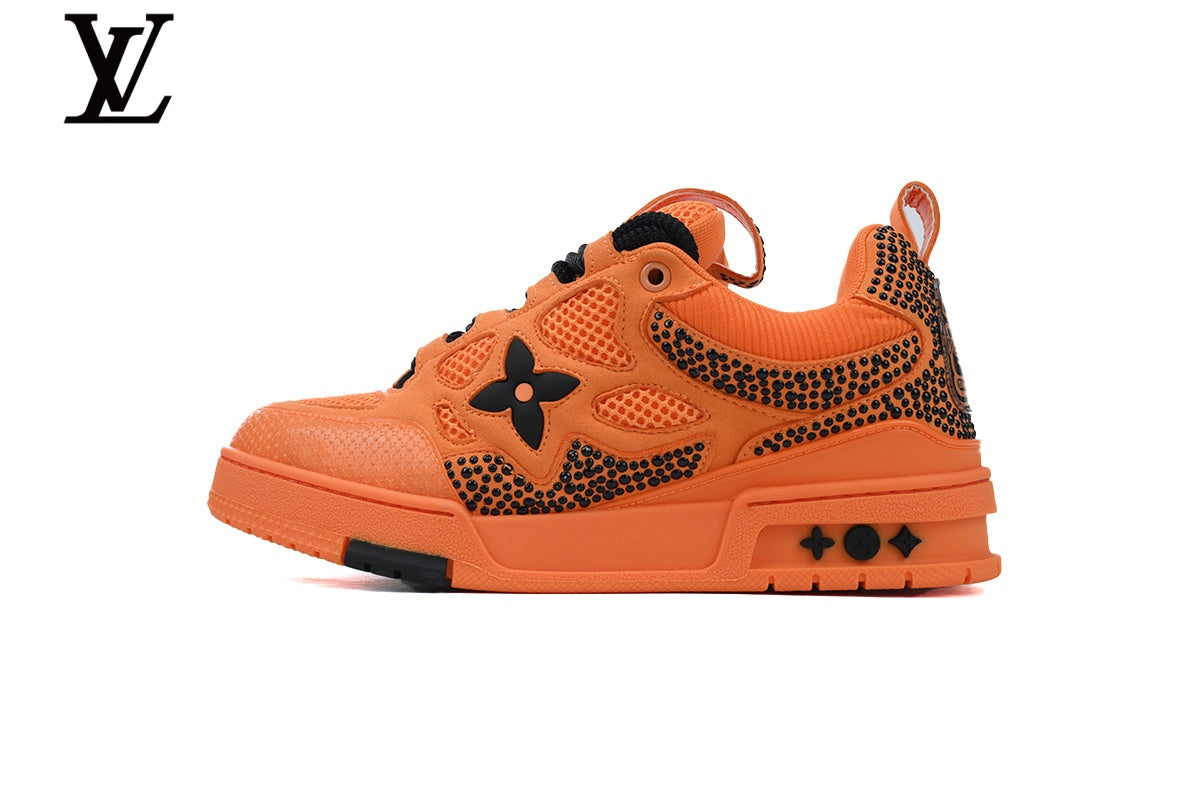 Louis Vuitton Skate Sneaker – Orange Rhinestone