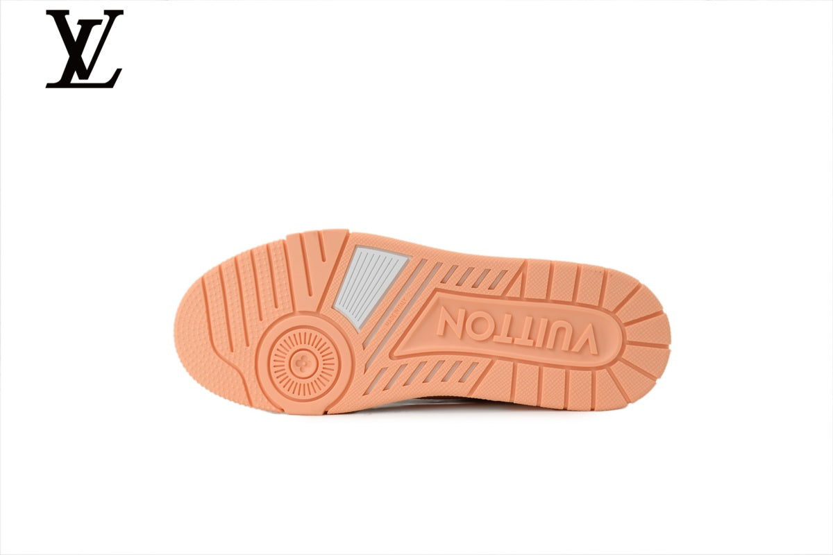 Louis Vuitton Low Top Trainer – Peach Gradient Monogram Leather