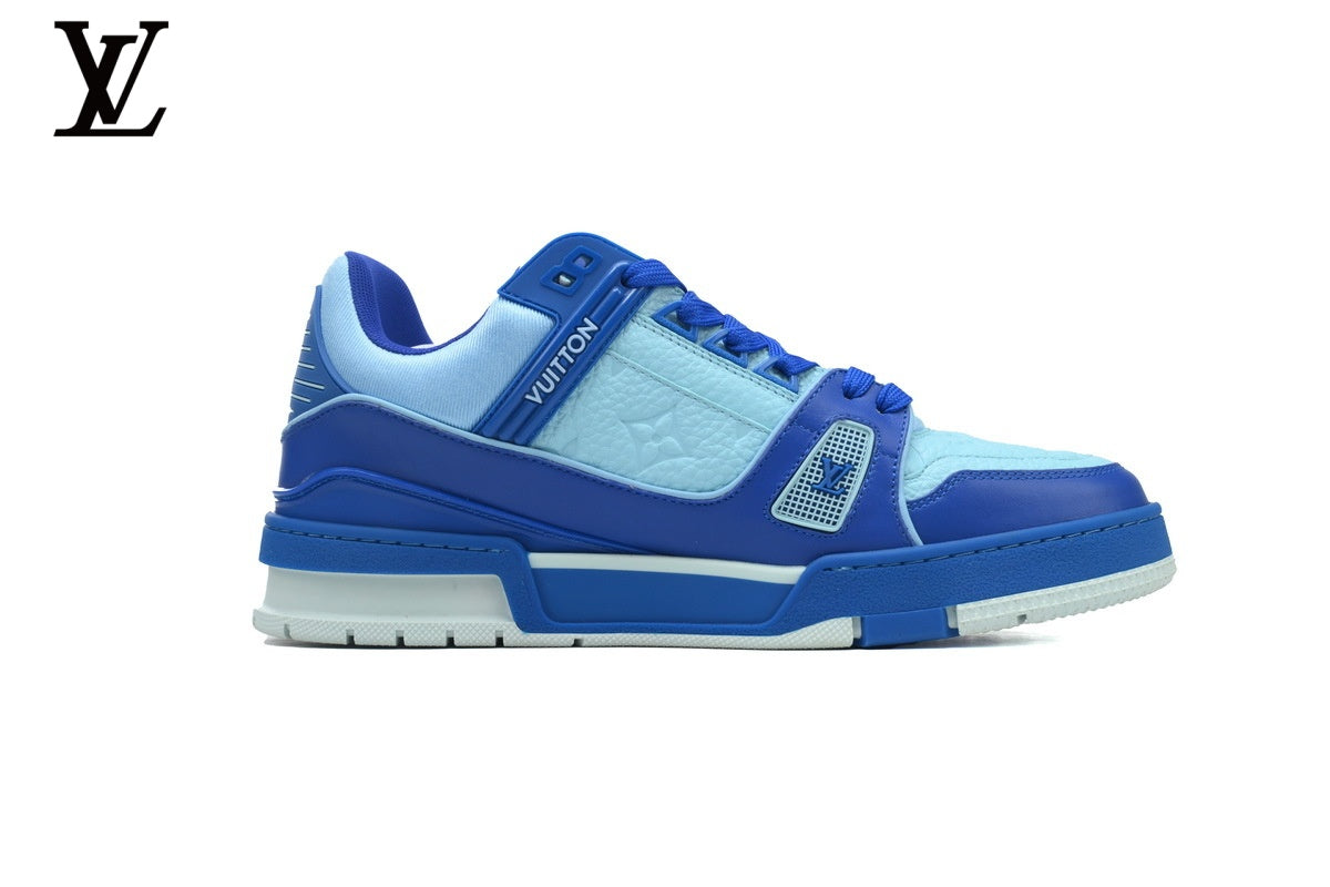 Louis Vuitton Trainer Sneaker – Two-Tone Blue Monogram