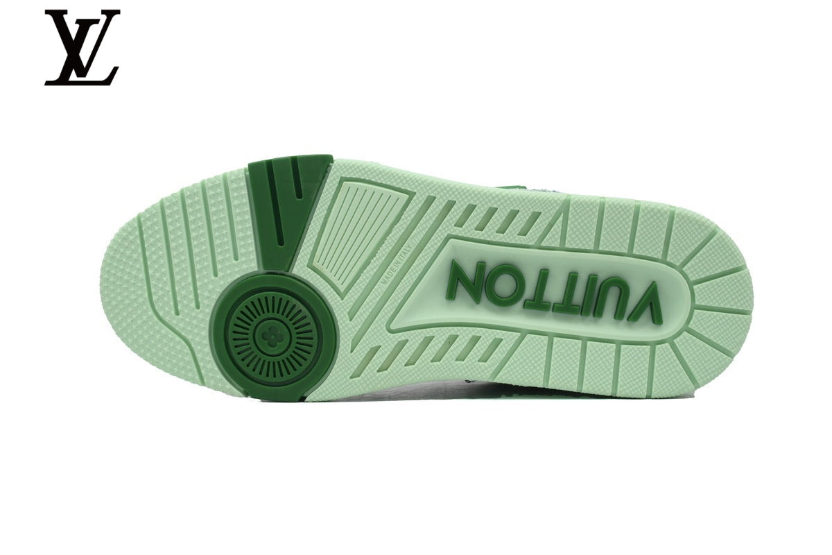 Louis Vuitton Trainer Sneaker – Light Green Denim