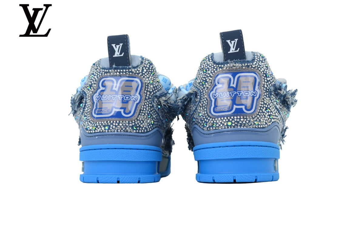 Louis Vuitton Skate Sneaker – Blue Denim & Rhinestone