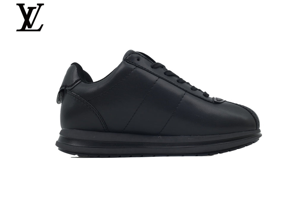 Louis Vuitton Black Leather Low-Top Sneakers