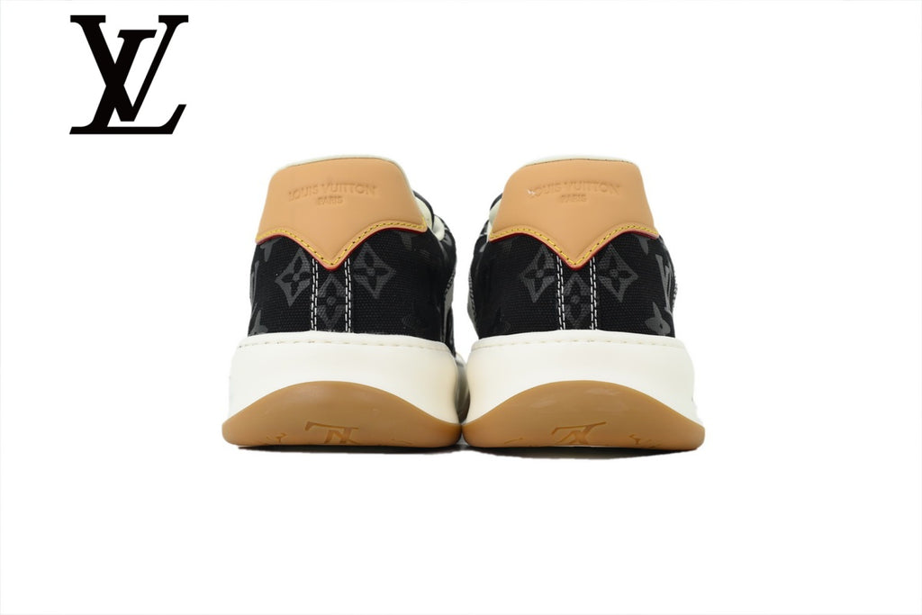 Black Monogram-Pattern Skate Sneakers | Sizes 38–46