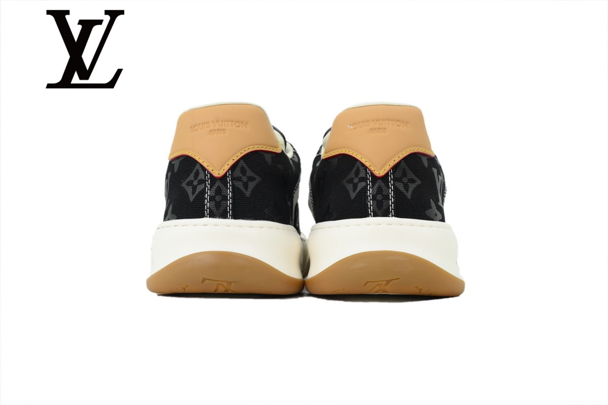 Black Monogram-Pattern Skate Sneakers | Sizes 38–46