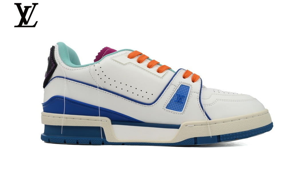 Louis Vuitton LV Trainer Sneaker – White & Blue Multi