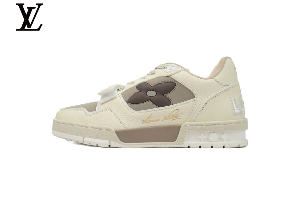 Louis Vuitton Trainer Sneaker – Cream & Brown Floral
