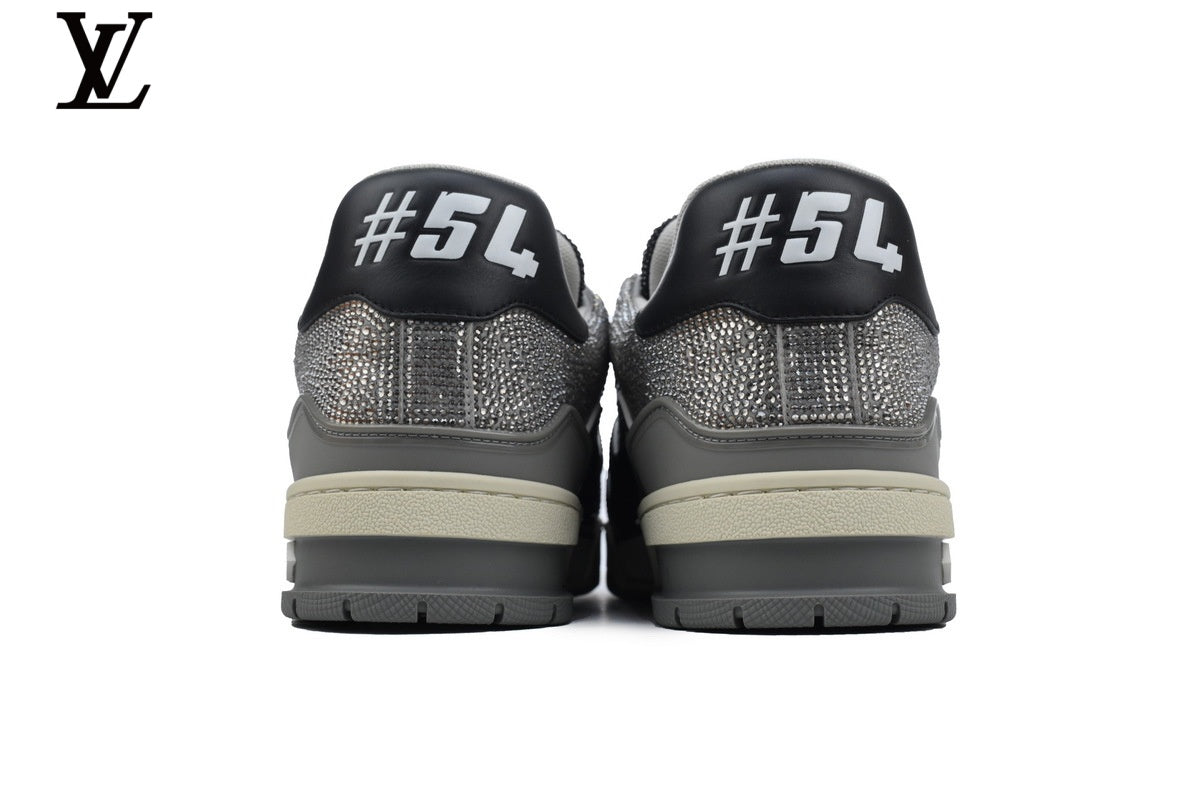 Louis Vuitton LV Trainer Sneaker – Black & Silver Rhinestone Edition