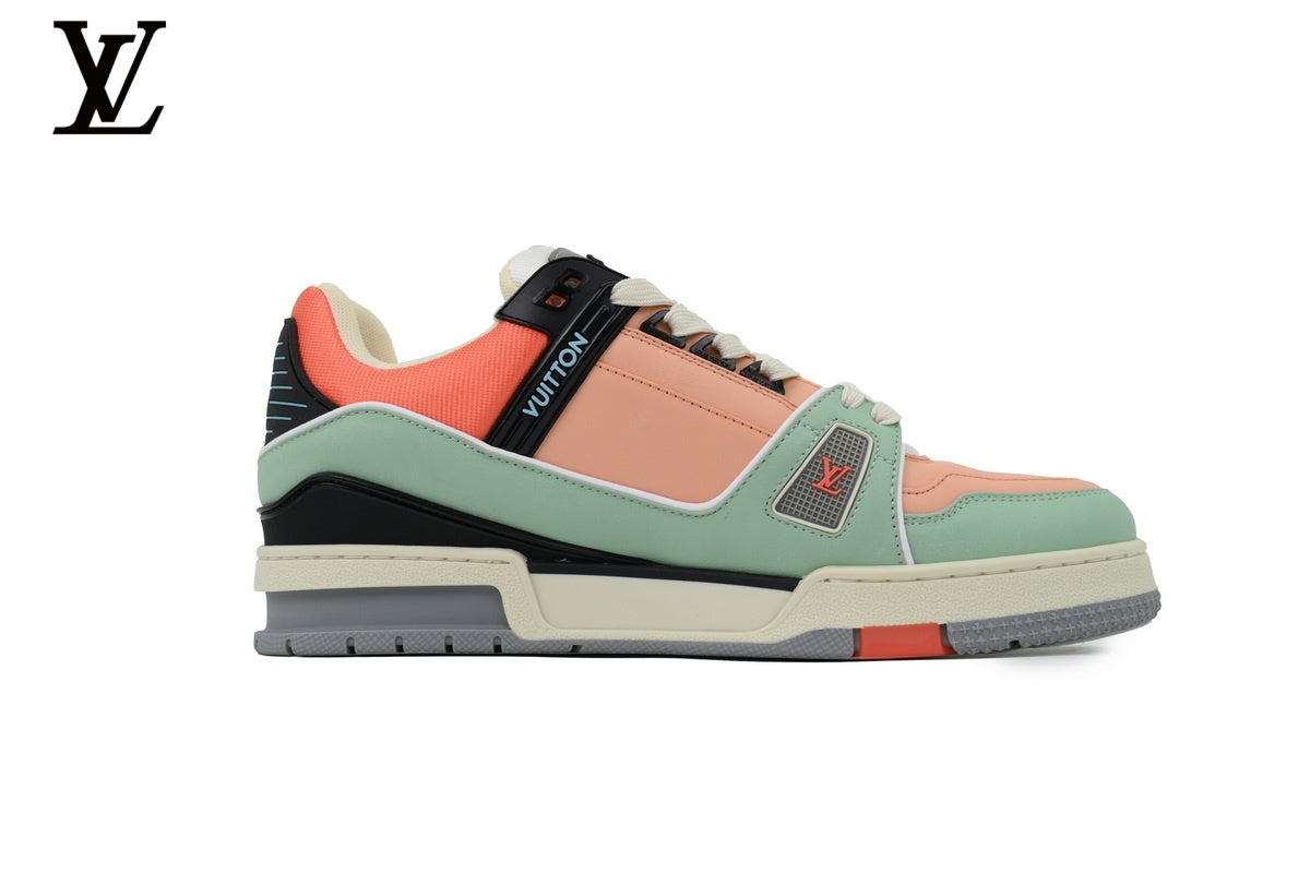 Louis Vuitton Trainer Sneaker – Green & Orange Colorblock