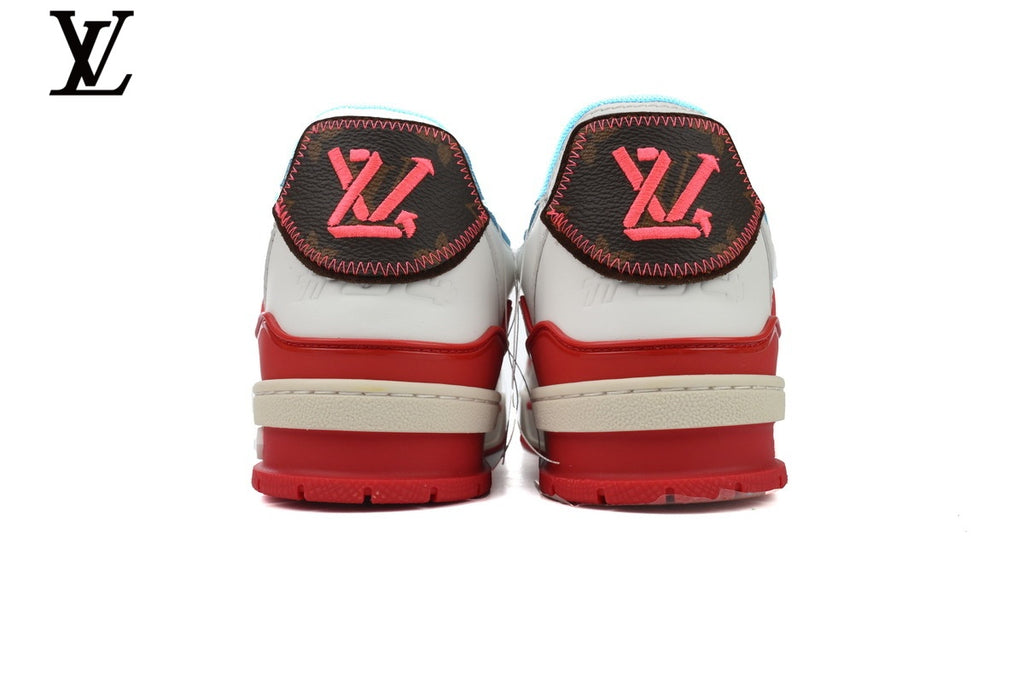 Louis Vuitton LV Trainer Sneaker – White, Red & Blue
