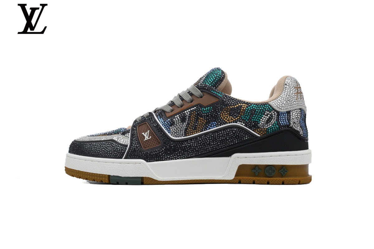 Louis Vuitton LV Trainer Sneaker – Multicolor Rhinestone
