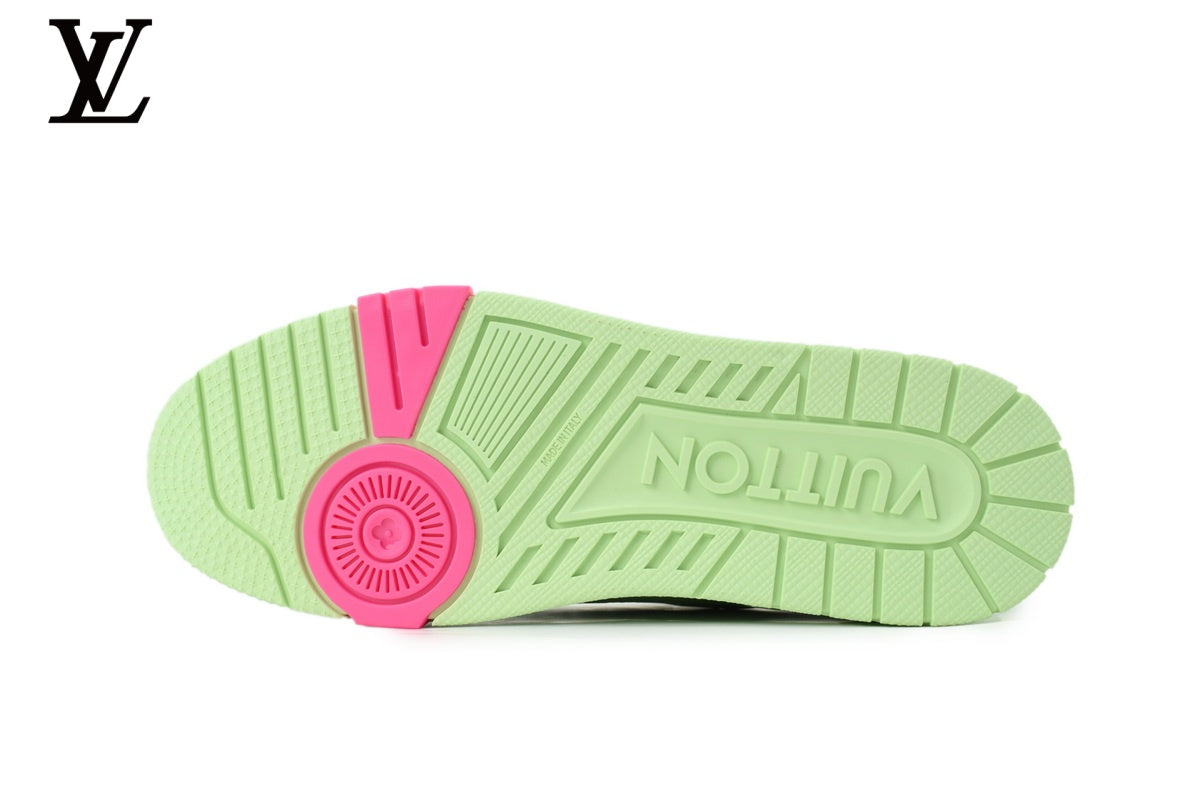 Louis Vuitton Trainer Sneaker – Green Multicolor Star Patch