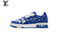 Louis Vuitton Trainer Sneaker – Blue Monogram Textile
