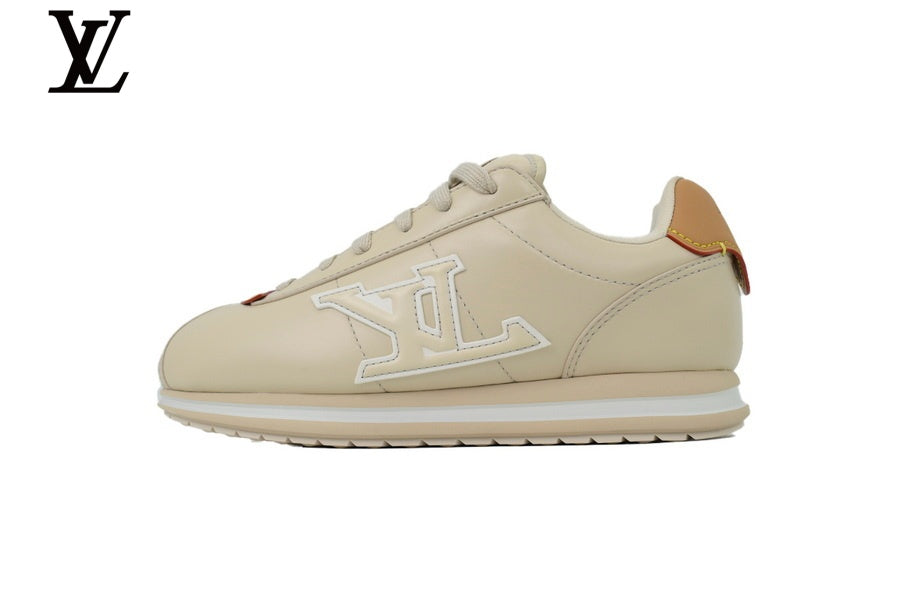Louis Vuitton Low-Top Leather Sneakers - Beige