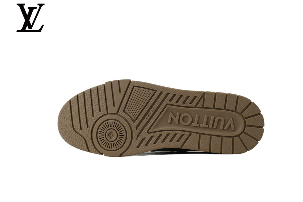 Louis Vuitton Trainer Sneaker – Khaki & Brown Leather