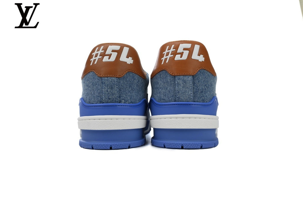 Louis Vuitton LV Trainer Sneaker – Blue Denim & Brown