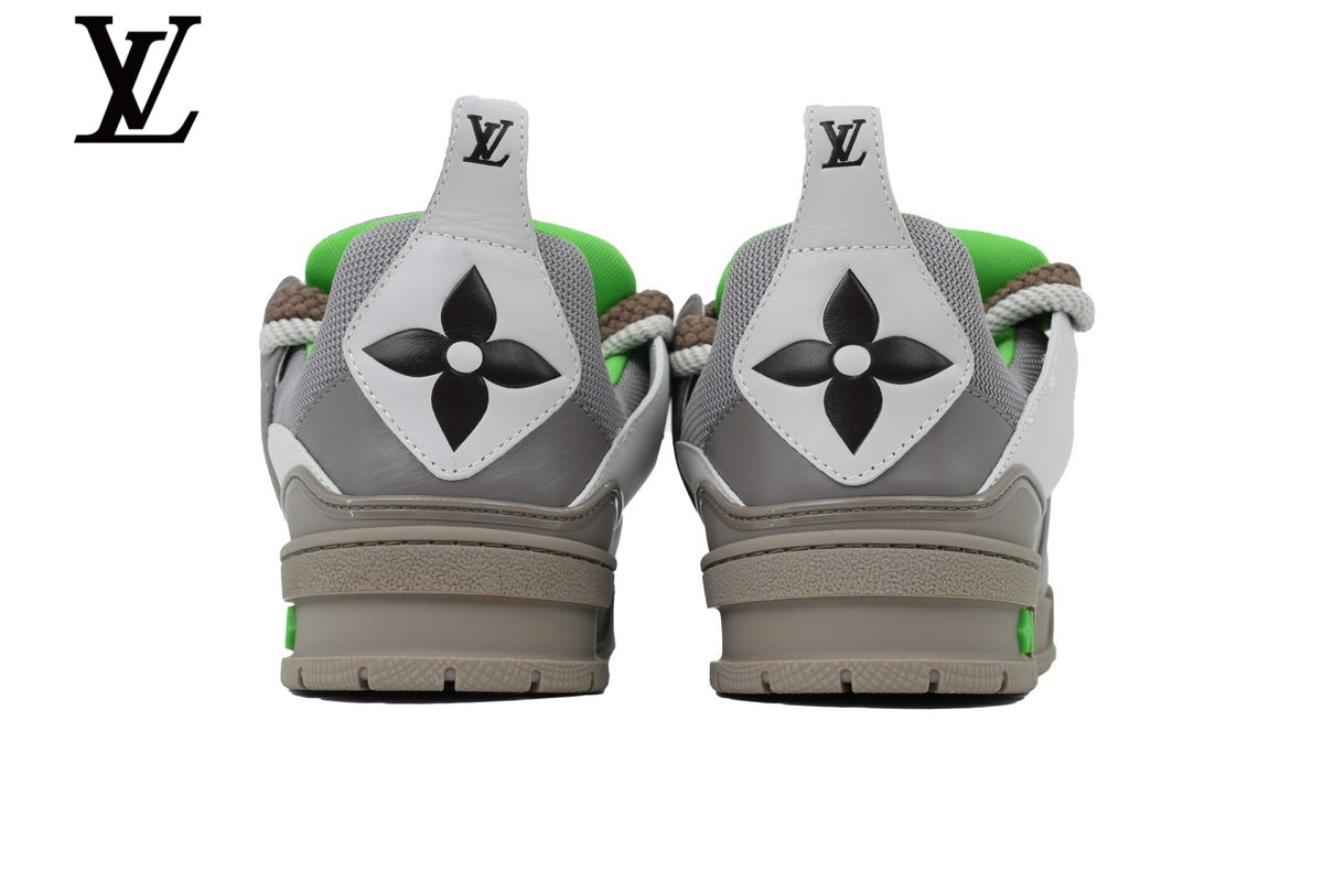 Louis Vuitton Skate Sneakers – Grey, White & Green