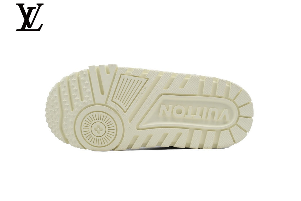 Louis Vuitton Trainer Sneakers - White Crystal-Style Rhinestone