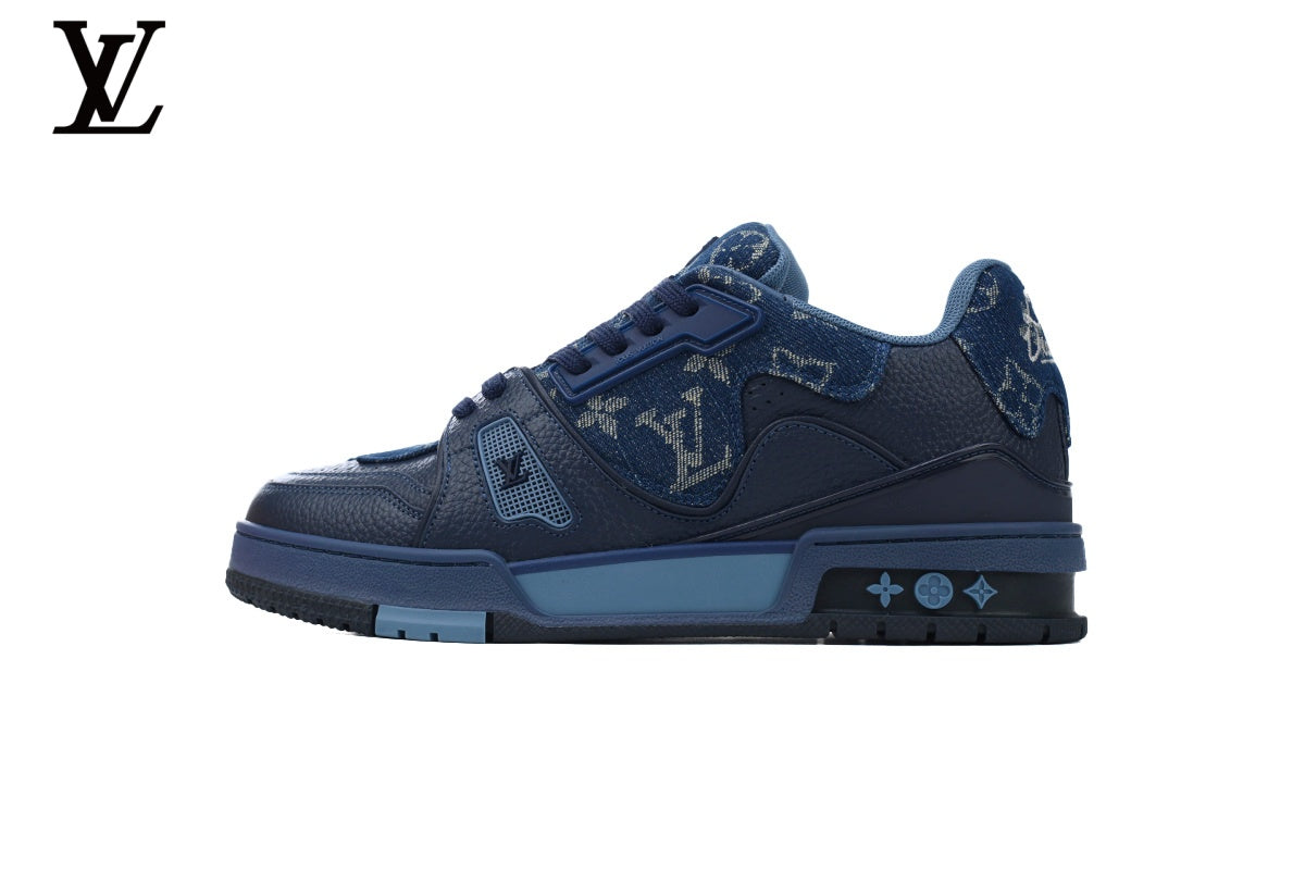 Louis Vuitton Trainer Sneaker – Navy Denim Monogram