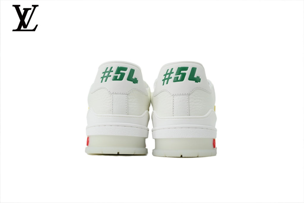 Louis Vuitton Trainer Sneaker – White Multicolor Accent