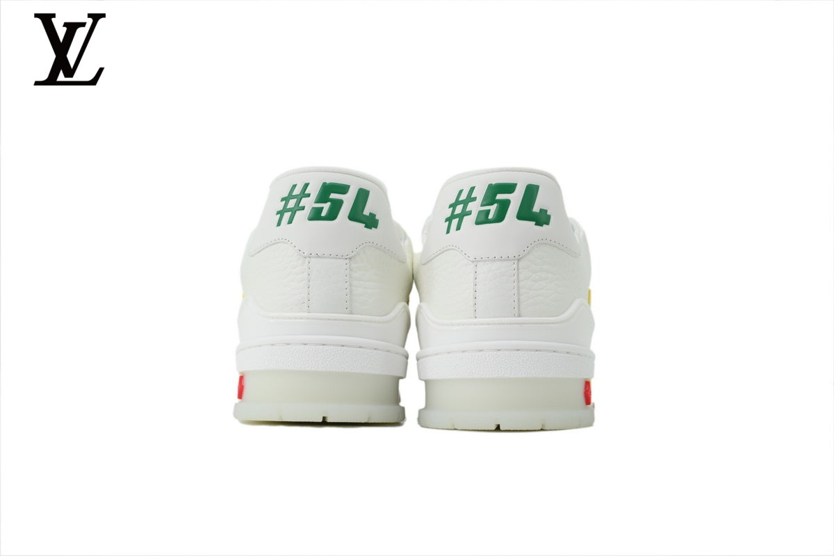 Louis Vuitton Trainer Sneaker – White Multicolor Accent
