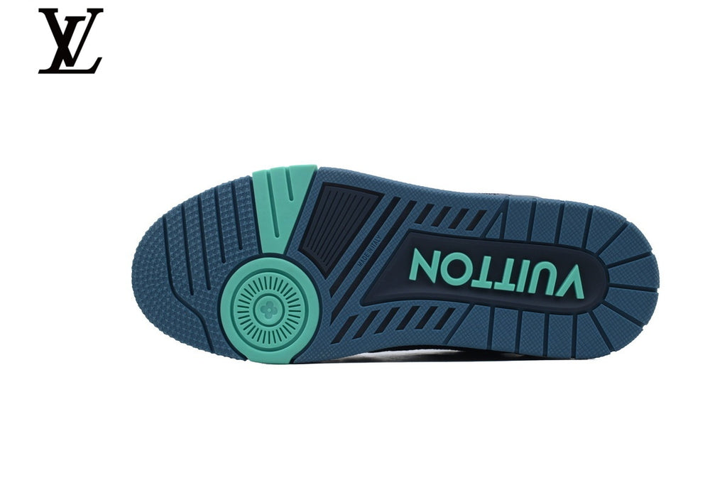 Louis Vuitton Trainer Sneaker – Navy Multicolor Crystal