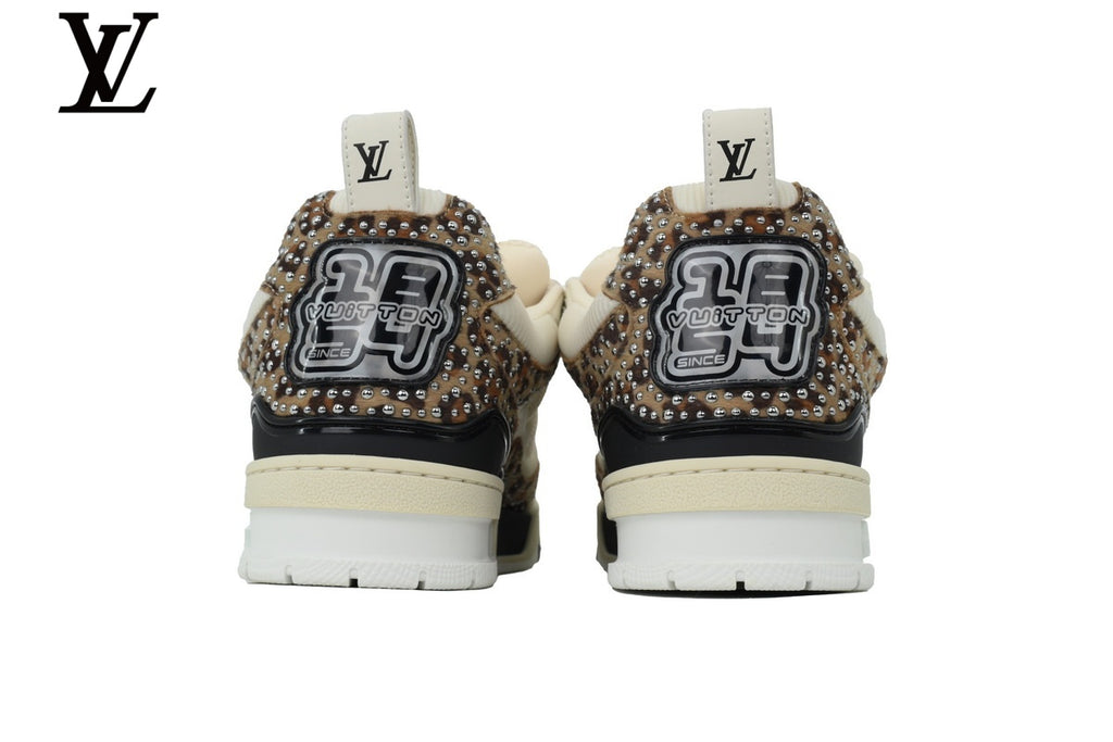 Louis Vuitton Skate Sneaker – Cream Leopard & Rhinestone
