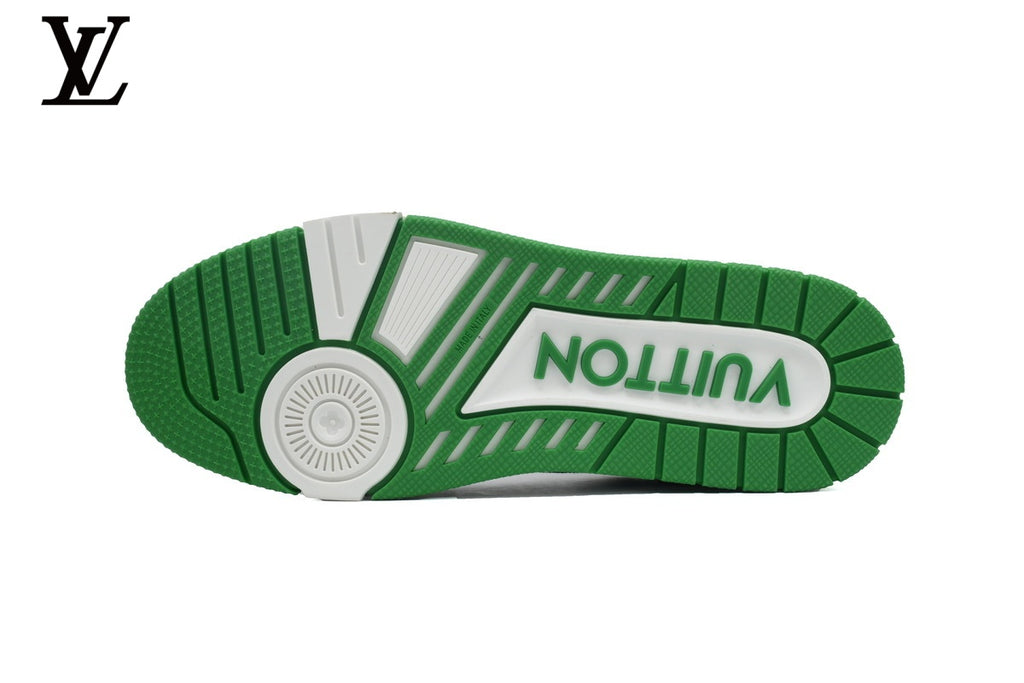 Louis Vuitton Trainer Sneaker – Green Monogram & White