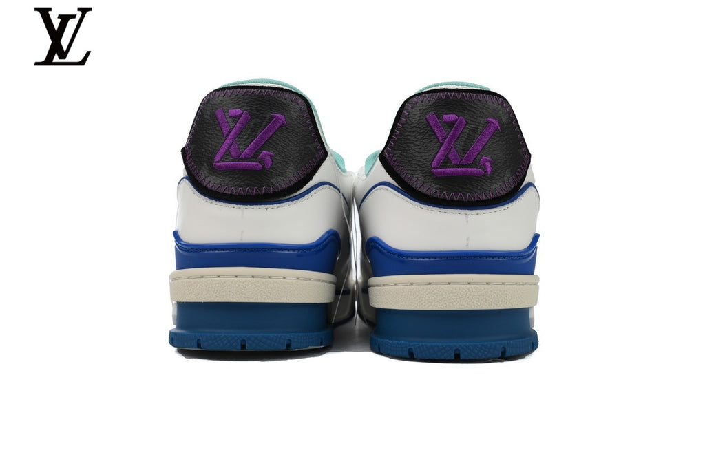 Louis Vuitton LV Trainer Sneaker – White & Blue Multi