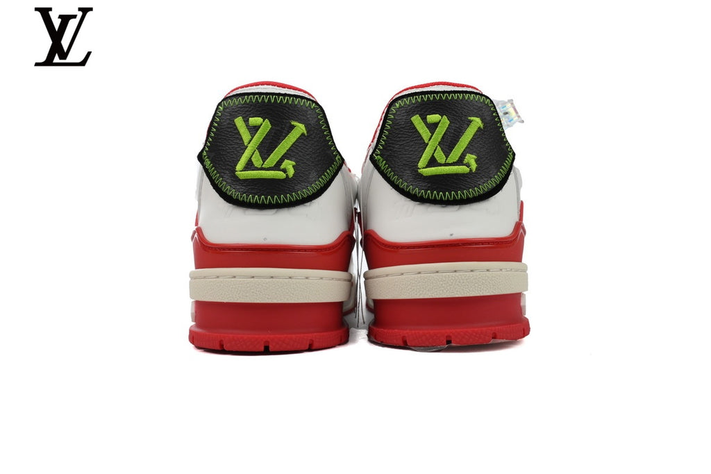 Louis Vuitton LV Trainer Sneaker – White, Red & Green