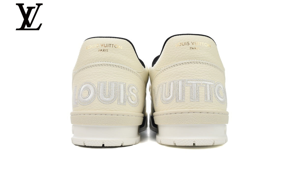 Louis Vuitton Trainer Sneaker – Cream & Black Floral